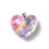 Pendentifs coeur résine paillettes étoiles