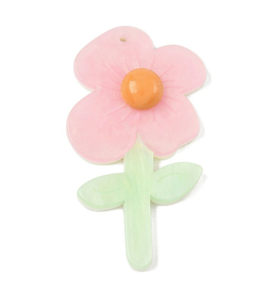 Pendentifs fleur 3D sur tige