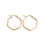 Créole inoxydable hexagonale 23mm (2pcs)
