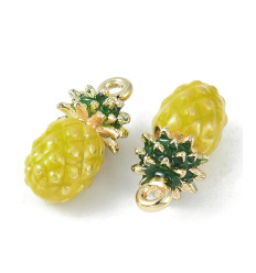 Pendentif oeil articulé + zircon vert