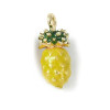Pendentif oeil articulé + zircon vert