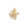 Pendentif oeil articulé + zircon vert