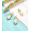 21.5x8mm - perles goutte en verre imitation culture sur tige