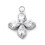 Pendentif trèfle + zirconium blanc