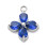 Pendentif trèfle + zirconium mauve