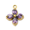 Pendentif oeil articulé + zircon vert