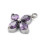 Pendentif trèfle + zirconium blanc