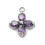 Pendentif trèfle + zirconium blanc