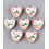 Perle coeur en porcelaine - petite fleurs