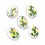 Perle ovale en porcelaine - citrons