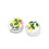Perle ovale en porcelaine - citrons