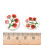 Perle ovale en porcelaine - fleurs