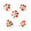 Perle ovale en porcelaine - fleurs