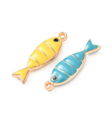 Pendentif poisson émaillée