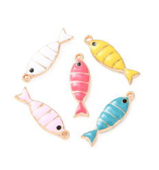 Pendentif poisson émaillée
