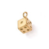 Pendentif oeil articulé + zircon vert