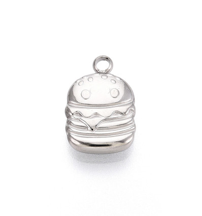Pendentif oeil articulé + zircon vert