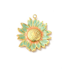 Pendentif oeil articulé + zircon vert