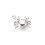 Pendentif oeil articulé + zircon vert