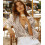 double gaze beige petites fleurs biologique