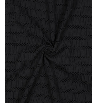 Jacquard de viscose surbrodé bleu canard