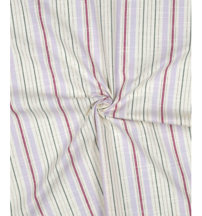 Coton tissé rayé