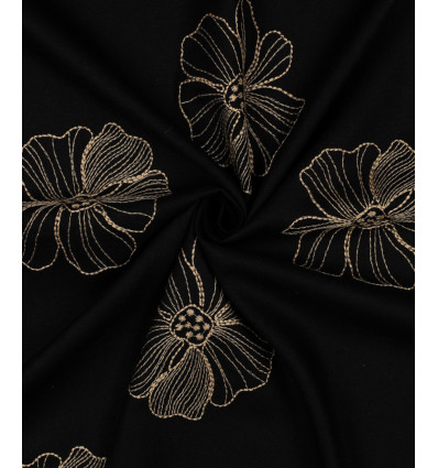 Lin viscose brodé