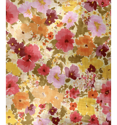 double gaze fleurs aquarelle Rebecca