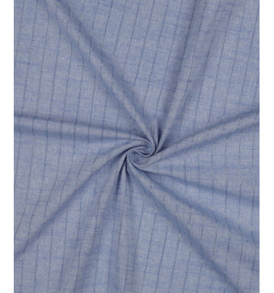 Coton tissé rayé Lurex - Lilas