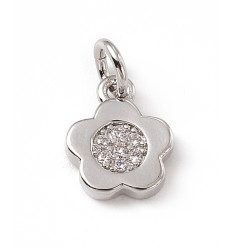 Pendentif fleur 5 pétales + zircon