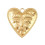 Pendentif grand coeur avec visage gravé