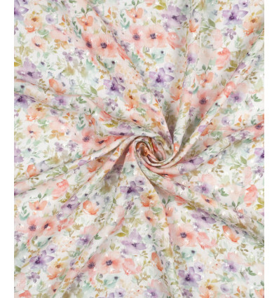 Viscose plumetis petites fleurs