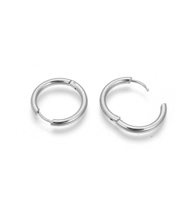 12mm - créole fine acier inoxydable (2pcs)