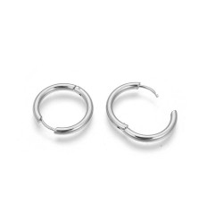 14mm - créole fine acier inoxydable (2pcs)