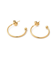 20mm - créole ouverte fine acier inoxydable (2pcs)