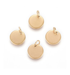 Ø10mm - Pendentif médaille avec anneau (1pc)
