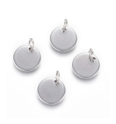 Ø10mm - Pendentif médaille avec anneau (1pc)