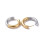 22x22mm - créole ovale bicolore (2pcs)