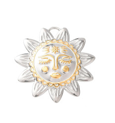 Pendentif oeil articulé + zircon vert