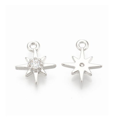 Mini breloque étoile polaire avec zircon