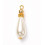 25x7.5mm - perles goutte en verre imitation culture sur tige