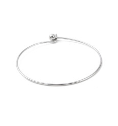 Bague réglable avec anneau plaquée argent 10 microns