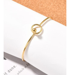 Bague réglable avec anneau plaquée argent 10 microns