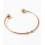 Bracelet jonc ouvert extra fin deux boules