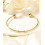 Bracelet jonc ouvert extra fin deux boules