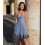 Broderie anglaise vichy festonnée bleu