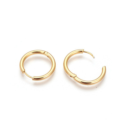 12mm - créole fine acier inoxydable (2pcs)