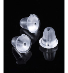 Poussoir silicone pour boucles d'oreilles (2pcs)