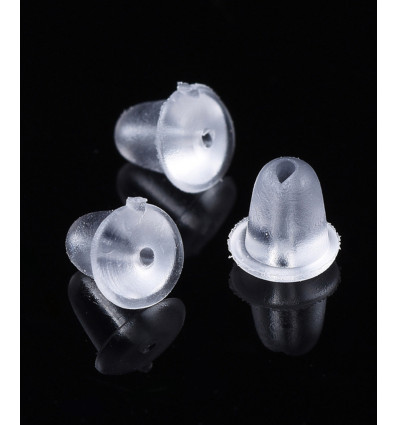 Poussoir silicone pour boucles d'oreilles (2pcs)