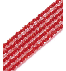 2mm - Chapelet perle en verre à facettes